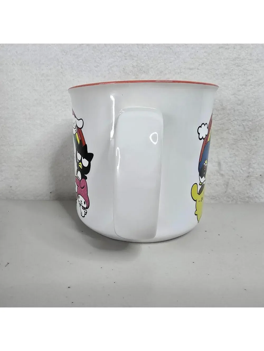Hello Kitty and Friends Rainbow Glitter 20oz Large White Ceramic Coffee Cup Mug - Picture 5 of 6